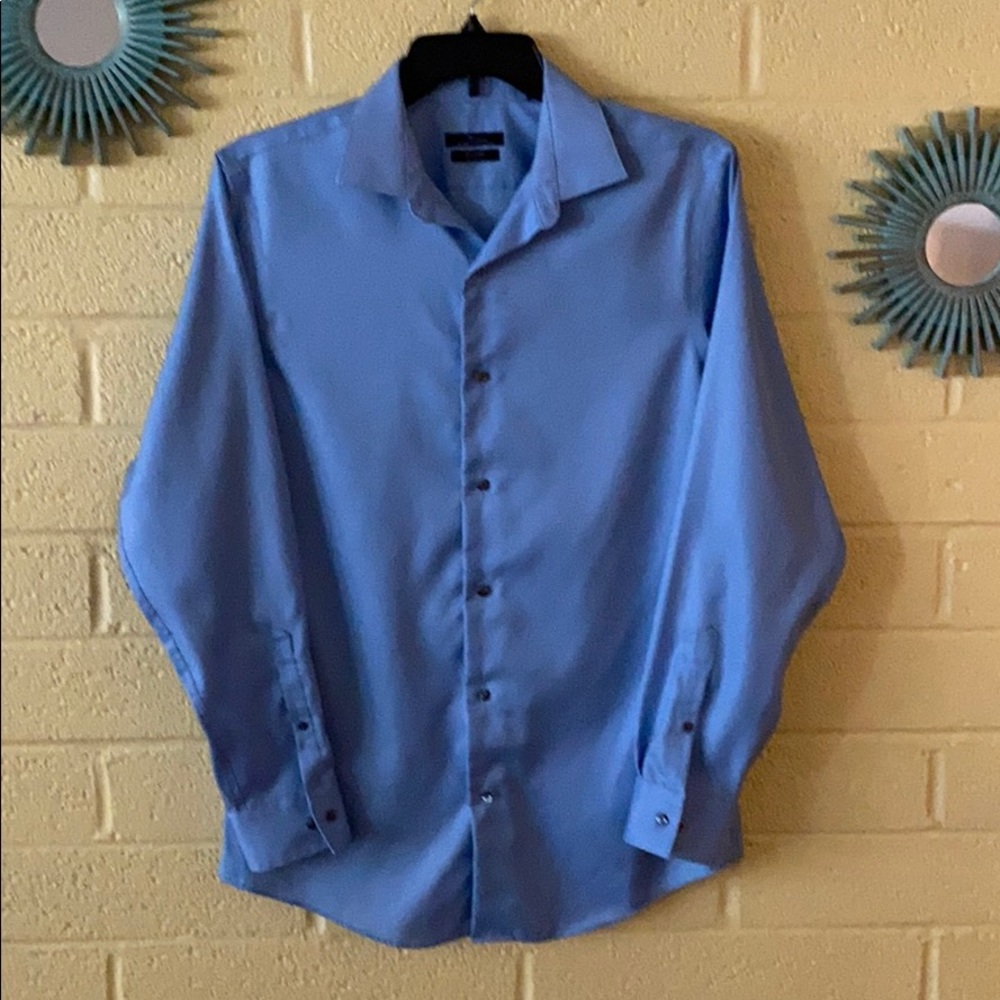 Marc Anthony Slim Fit Blue Dress Shirt